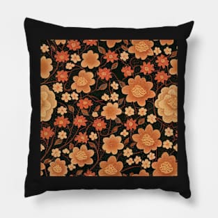 Autumn Harvest Thanksgiving Floral Design Pillow