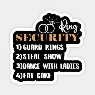 Ring Security Ring Bearer Wedding Duties List Magnet