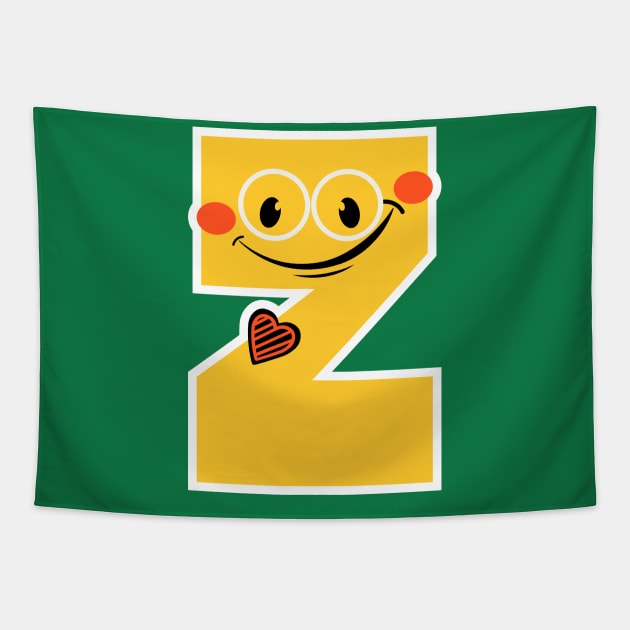 Funny Initial Letter Z - Zany Alphabet Gift for Zestful Kids Tapestry by WeAreTheWorld