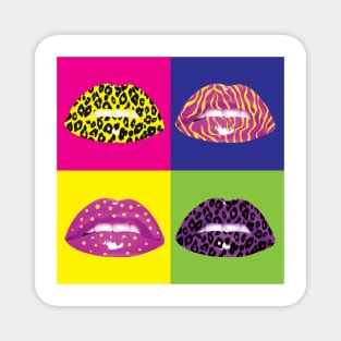 A colorful lips. Pop art Magnet