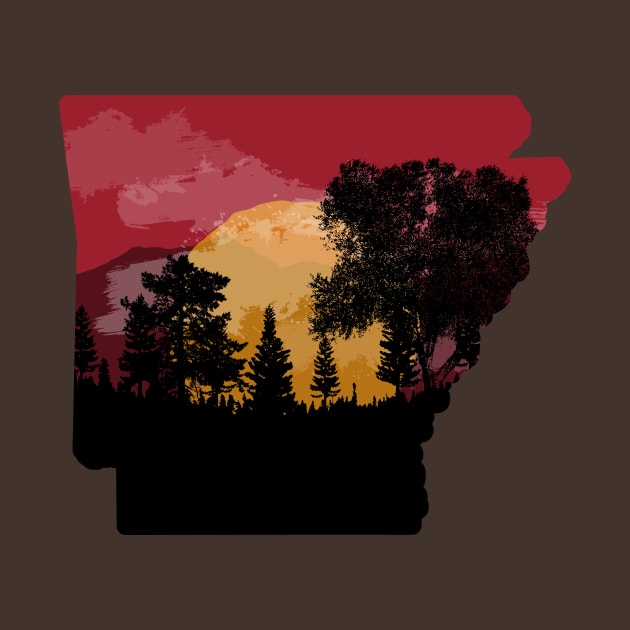 Arkansas Sunset (NO distress) by rt-shirts