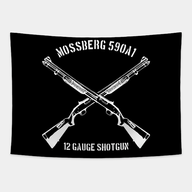 12 sauge shotgun Tapestry by GREEN SOLDIER