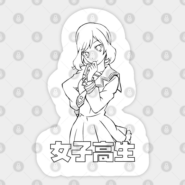 School Girl Sad Japanese Aesthetic Anime And Manga Sticker