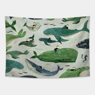 Whale rider cabbages Tapestry