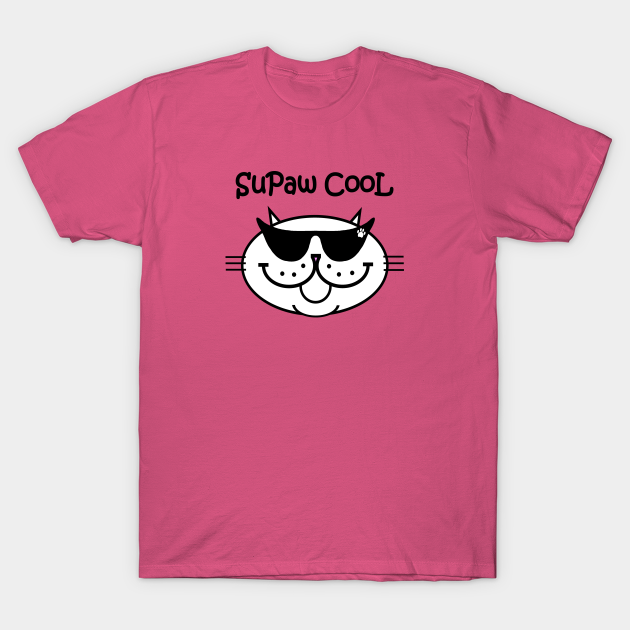 Discover SuPaw CooL - WHITE CAT - Super Cool Cat - T-Shirt