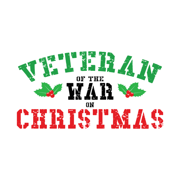 Veteran of the War on Christmas (green/black/red) by jdfm