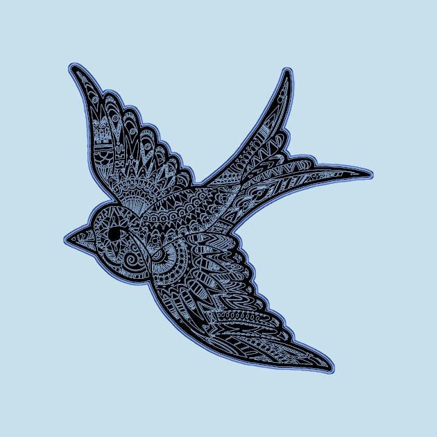BLUE BIRD by Mandaladots