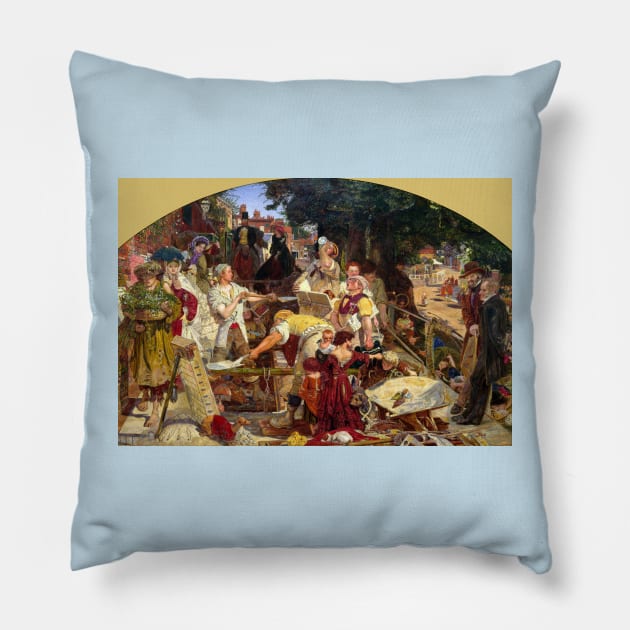 Work - Ford Maddox Brown Pillow by forgottenbeauty