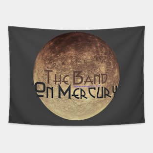 The band On Mercury brown planet logo Tapestry