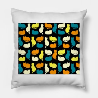 Color Pattern Cats Pillow