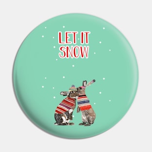 Let it snow bunnies Pin