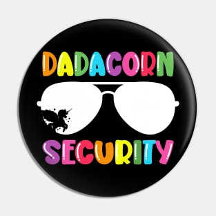 Dadacorn Security Unicorn Dad and Girl Papa Fathers Day Pin