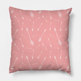 Mint Pink Tribal Arrows Pattern Indian Indigenous Pillow