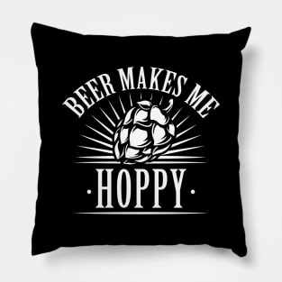 Beer Makes Me Hoppy Pillow