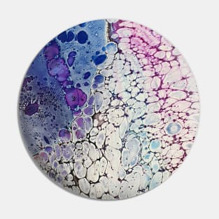 Moon Trails Fluid Art Pin