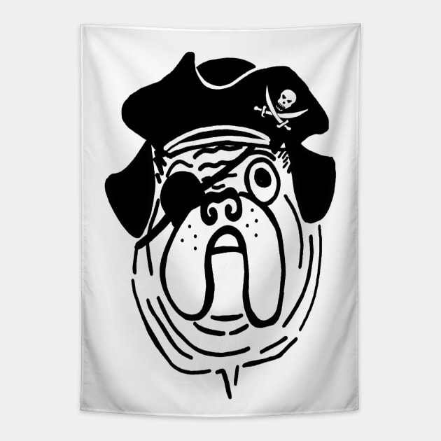 Pirate Pug Tapestry by imphavok