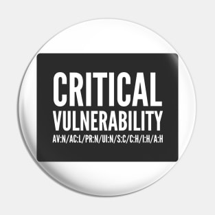 Cybersecurity Critical Vulnerability CVSS Score Vector Black Background Pin