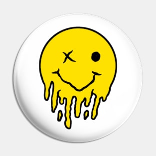 Fake smiley Pin