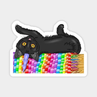 Black Caticorn Magnet