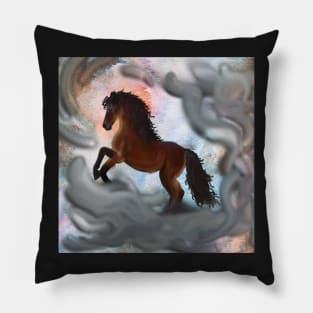 Horse Custom Graphic Design Gifts, Horse Stormy Cloud Art for Horse Lovers Pillow