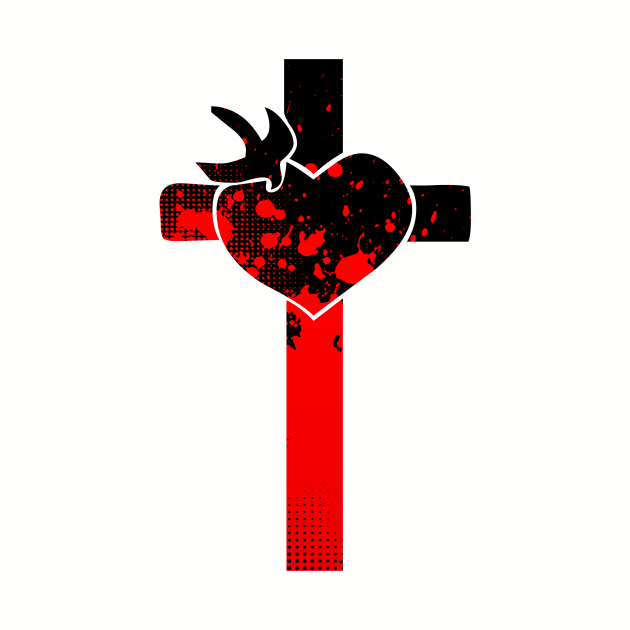 Red and Black Cross by AlondraHanley