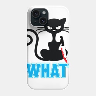 What Angry Black Cat Knife Phone Case