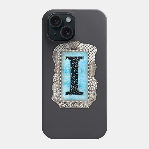 Tangled Eye Catching I Initial Phone Case by donna.norton.520