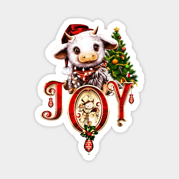 Cute little christmas cow Magnet by Nicky2342