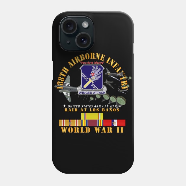 188th Airborne Infantry - Raid at Los Baños W Jumpers - WWII w PAC SVC X 300 Phone Case by twix123844