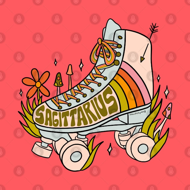 Sagittarius Roller Skate by Doodle by Meg