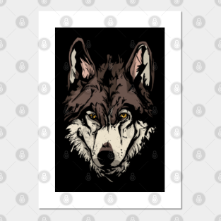 Wolf Face Mask Posters And Art Prints Teepublic