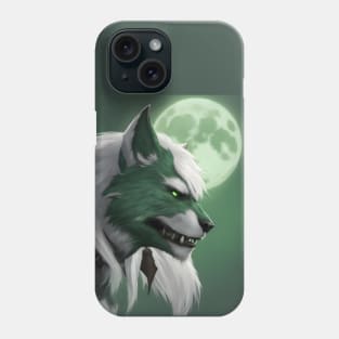 werewolf fantasy art green Phone Case