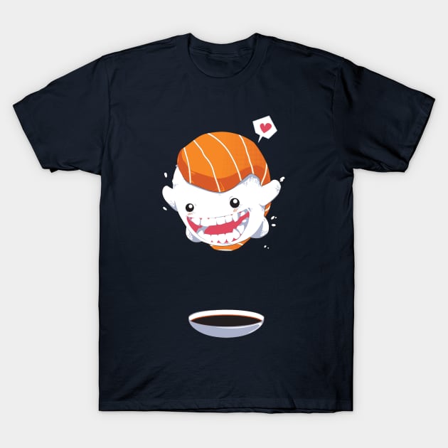 Salmon Sushi Cannon Ball T-Shirt