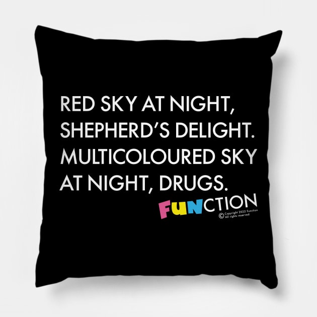 RED SKY AT NIGHT... Pillow by FUNCTION MERCH