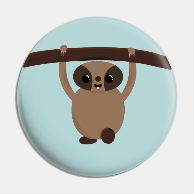 Baby Sloth Pin by PandLCreations
