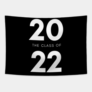 Class Of 2022 Graduate. Simple Typography White Graduation 2022 Design. Tapestry