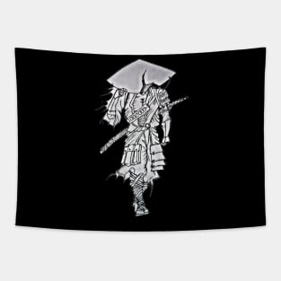 samurai art drawing handmade Tapestry