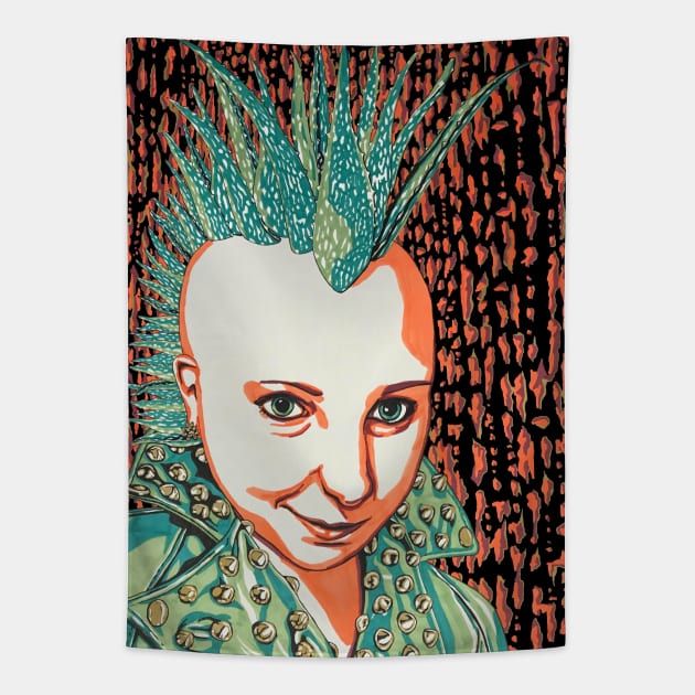 Aloe Vera Mohawk Tapestry by RaLiz