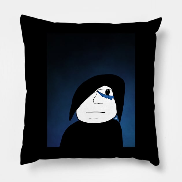 Sad Boy Pillow by Jordantheartsmith