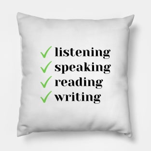 Four Language Skills Goal Pillow