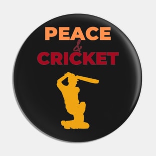 Peace & Cricket - International day of Peace Pin