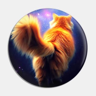 Cat Walking In Space Pin