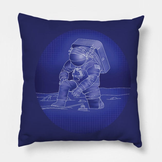 Nasa Space Suit Pillow by Slightly Unhinged
