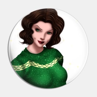 Lady in Green Pin