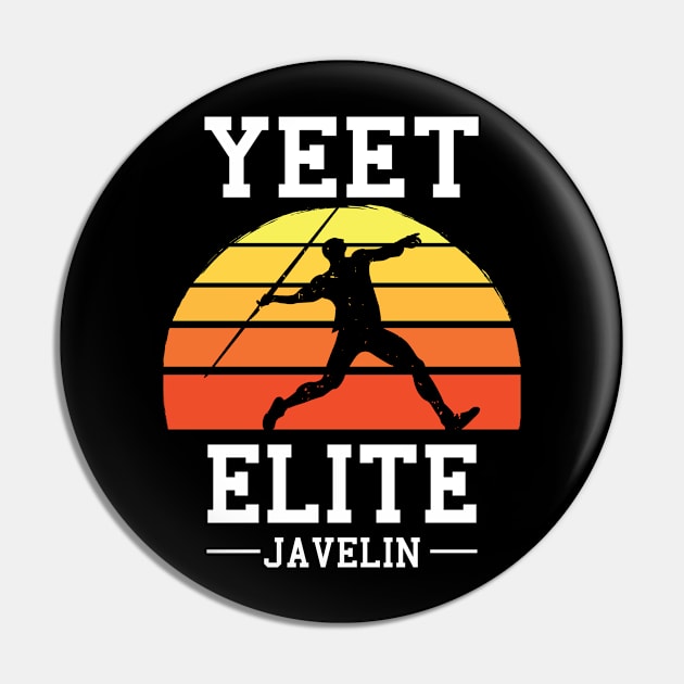 Yeet Elite Javelin Retro Track N Field Athlete Pin by atomguy