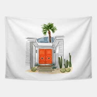 Palm Springs Orange Door- 2 Tapestry