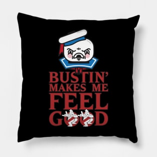 Bustin' Makes Me Feel Good Angry Face Pillow