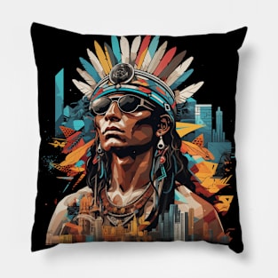 Urban Nahuatl Essence - Mēxihcah Pride High Contrast Streetwear Pillow