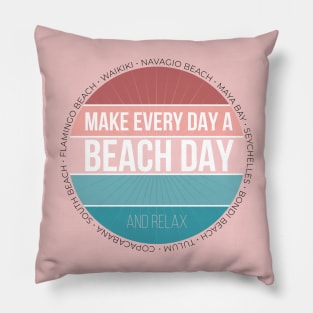 Make Every Day a Beach Day and Relax. For Soft Pink lovers! Pillow