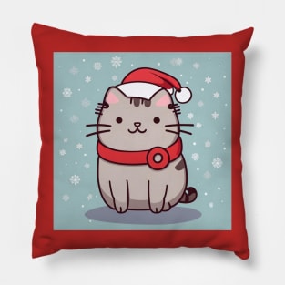 Cute Pu-sheen Santa Kitty Pillow